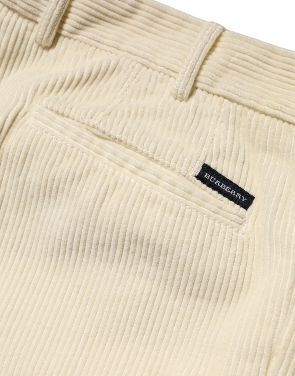 Burberry Beige Corduroy Cotton Straight Men Trouser Pants Beige