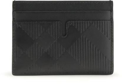 Burberry Burberry Black Calf Leather Bos Taurus Wallet Zwart