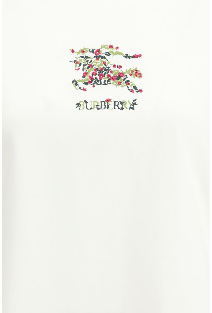 Burberry Burberry White Cotton T-Shirt Wit