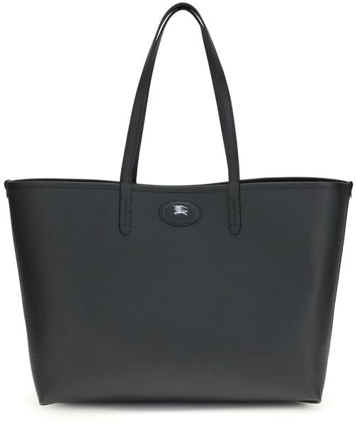 Burberry Burberry Black Calf Leather Bos Taurus Shoulder Bag Zwart