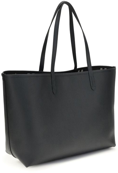 Burberry Burberry Black Calf Leather Bos Taurus Shoulder Bag Zwart