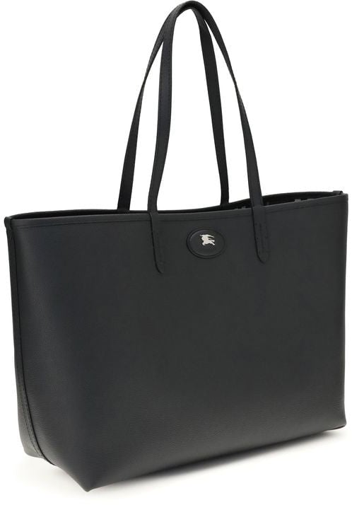 Burberry Burberry Black Calf Leather Bos Taurus Shoulder Bag Zwart