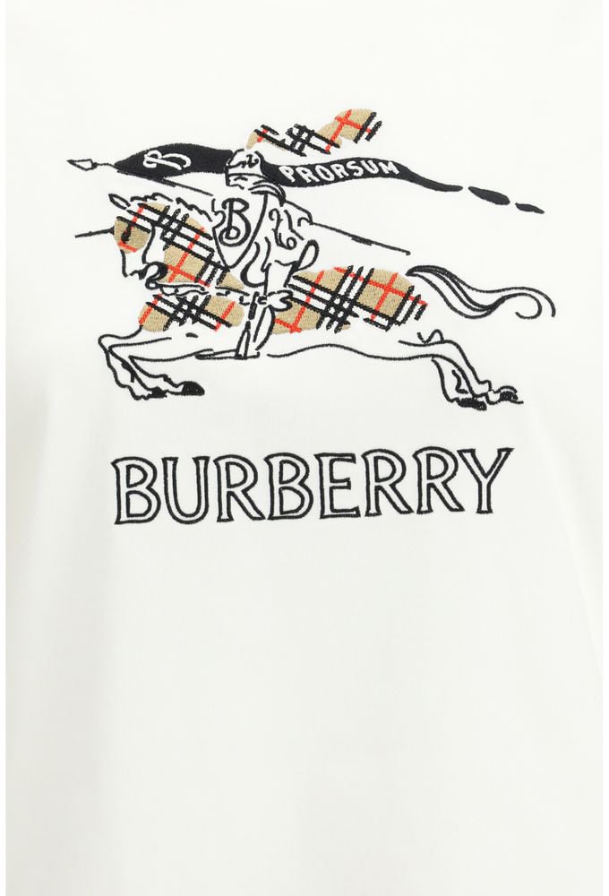 Burberry Burberry White Cotton T-Shirt Wit
