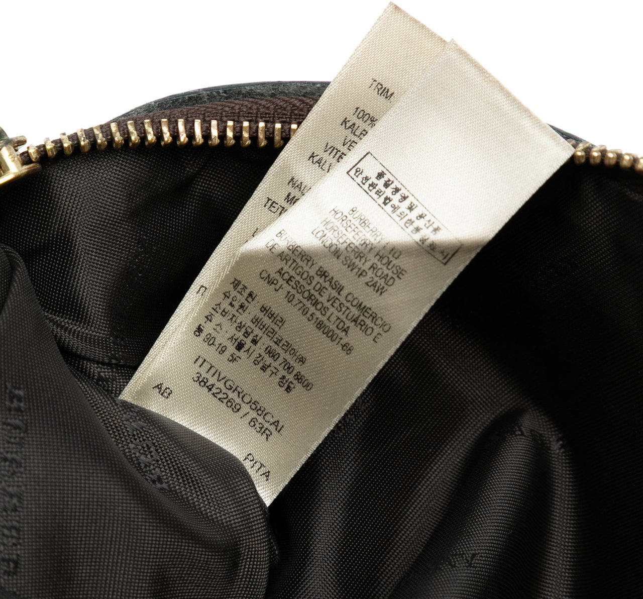 Burberry Haymarket Check Coated Canvas Adeline Fold over Clutch Bruin