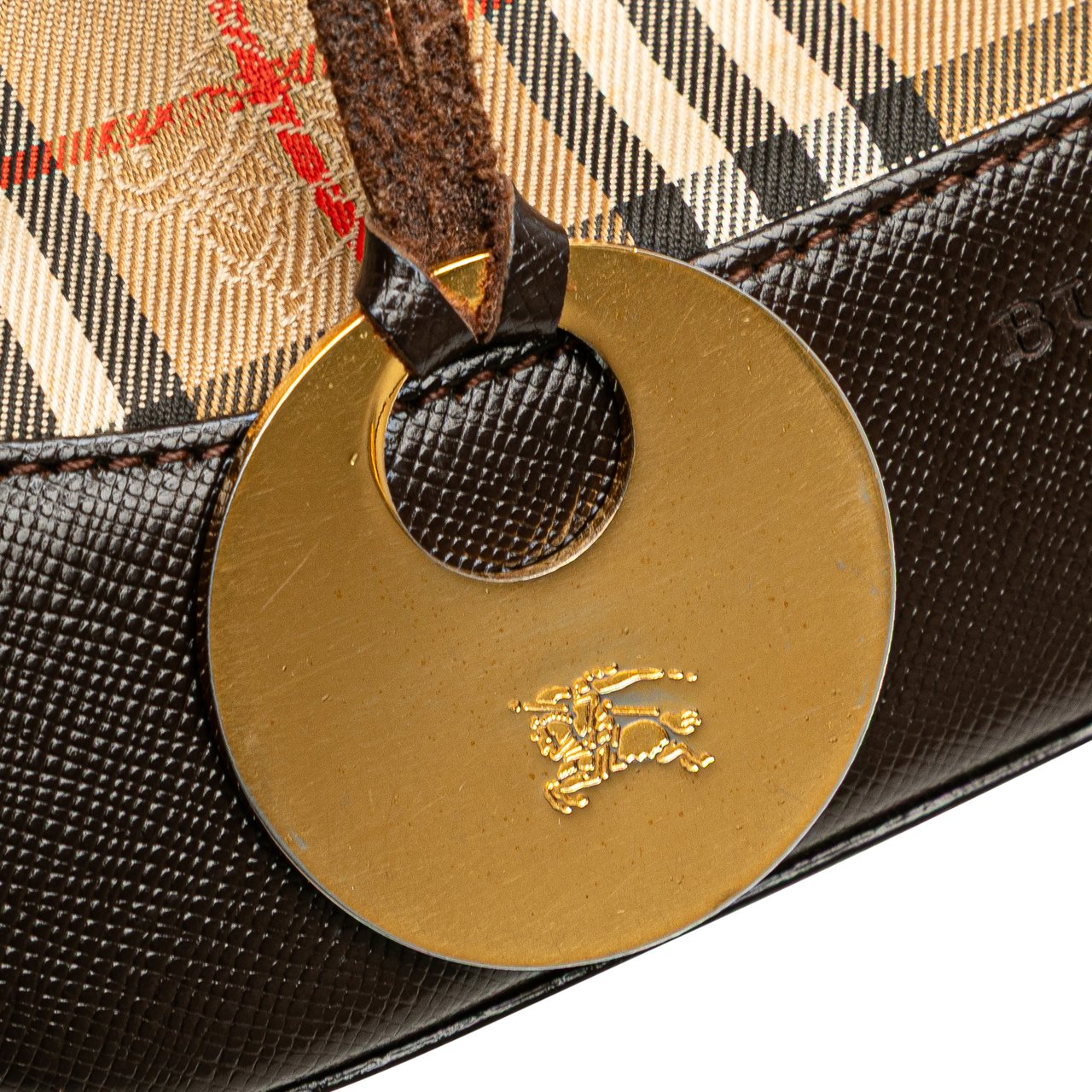 Burberry Haymarket Check Canvas Tote Bruin