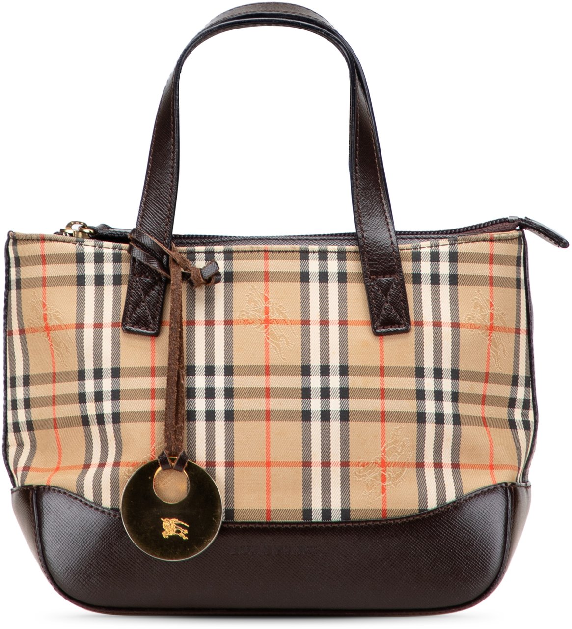 Burberry Haymarket Check Canvas Tote Bruin