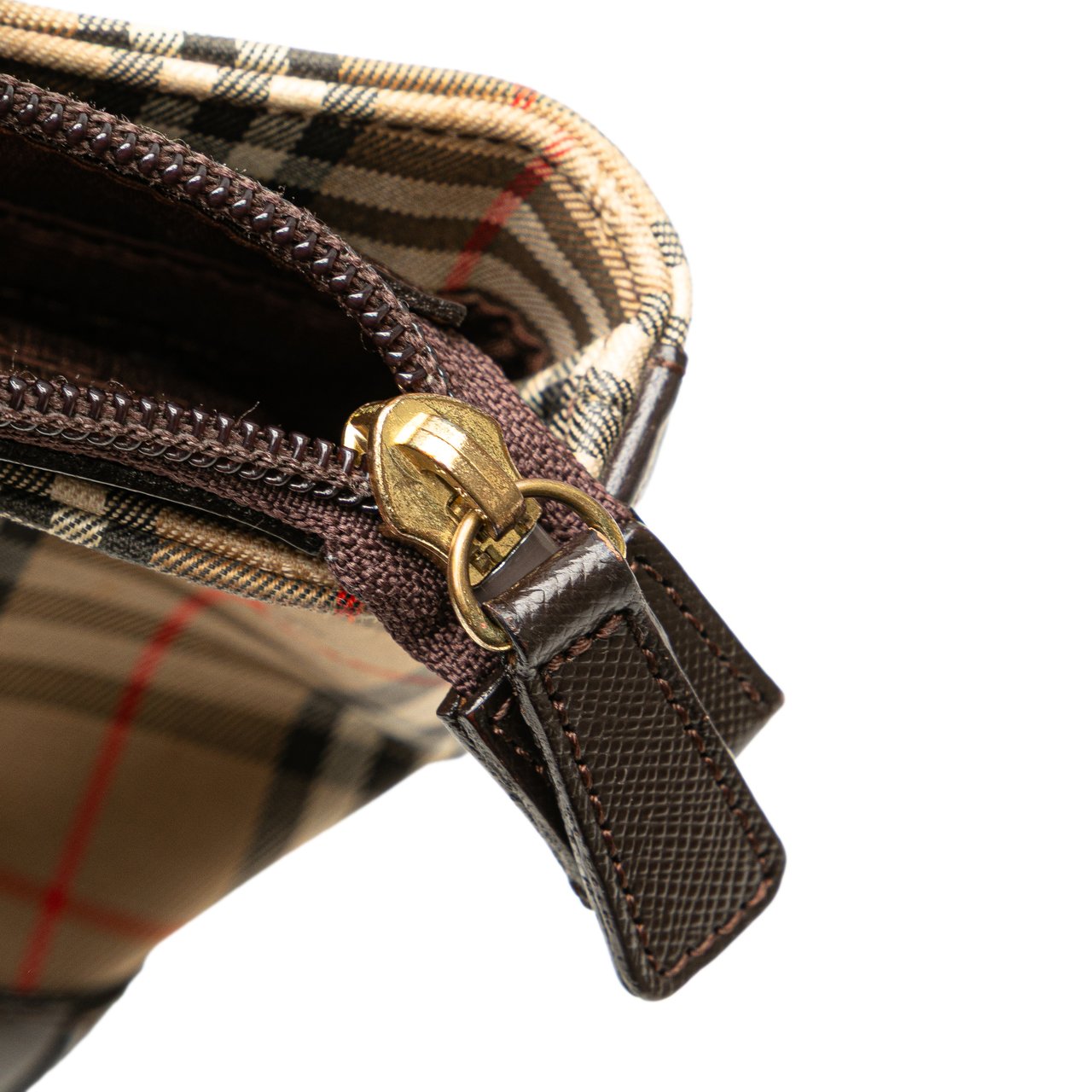 Burberry Haymarket Check Canvas Tote Bruin