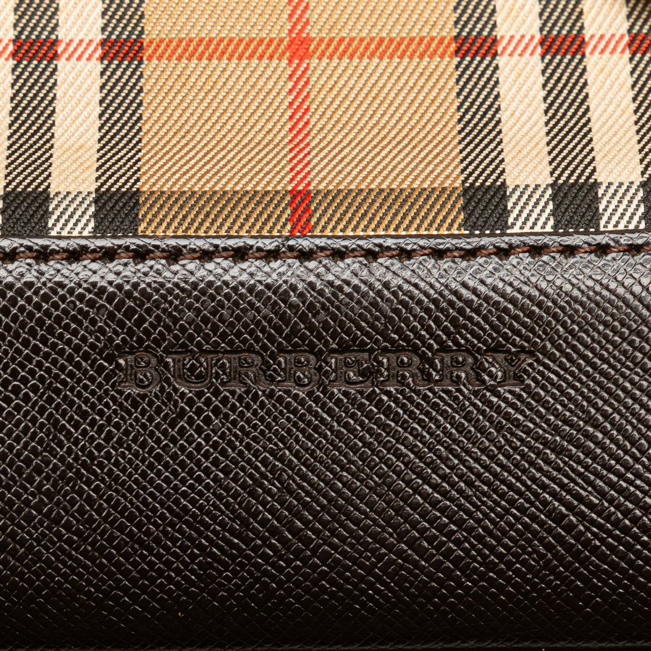 Burberry Haymarket Check Canvas Tote Bruin