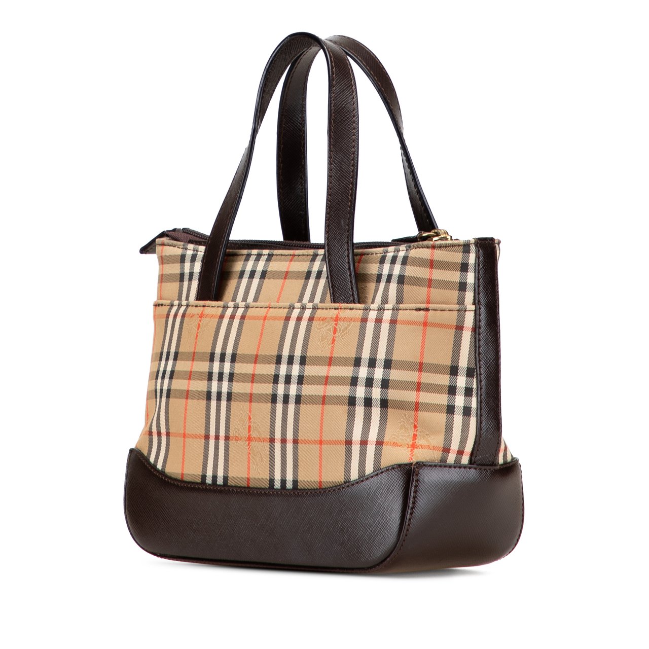 Burberry Haymarket Check Canvas Tote Bruin