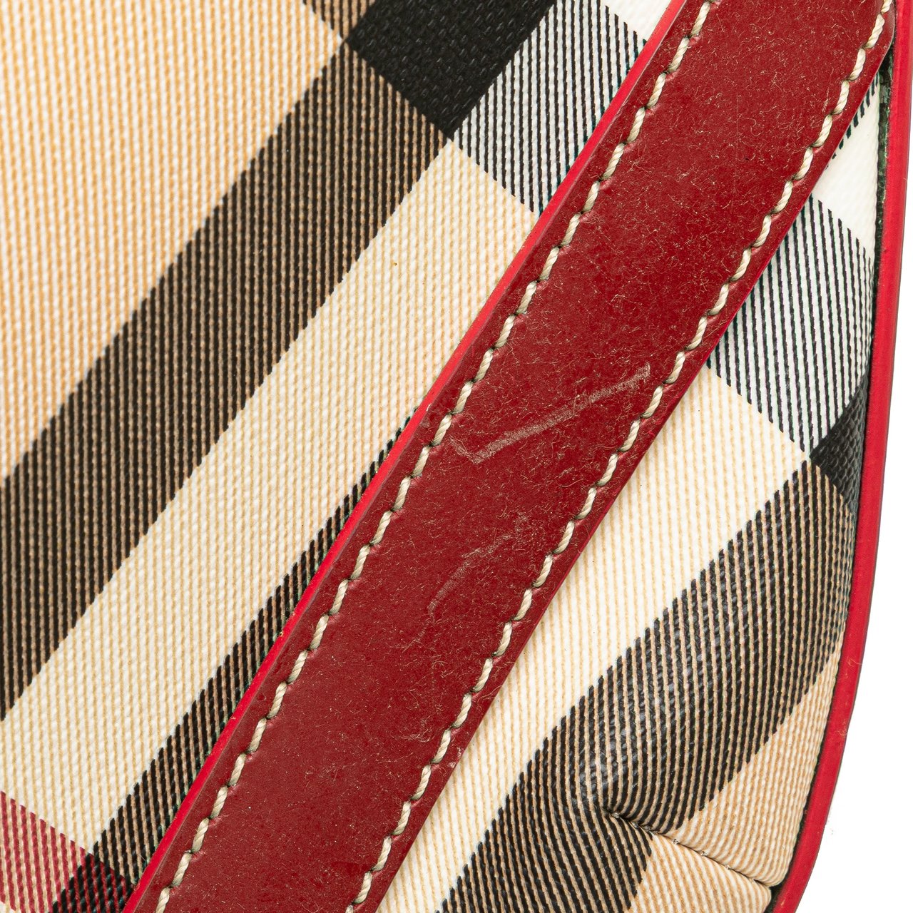 Burberry Supernova Check Coated Canvas Larkin Hobo Bruin