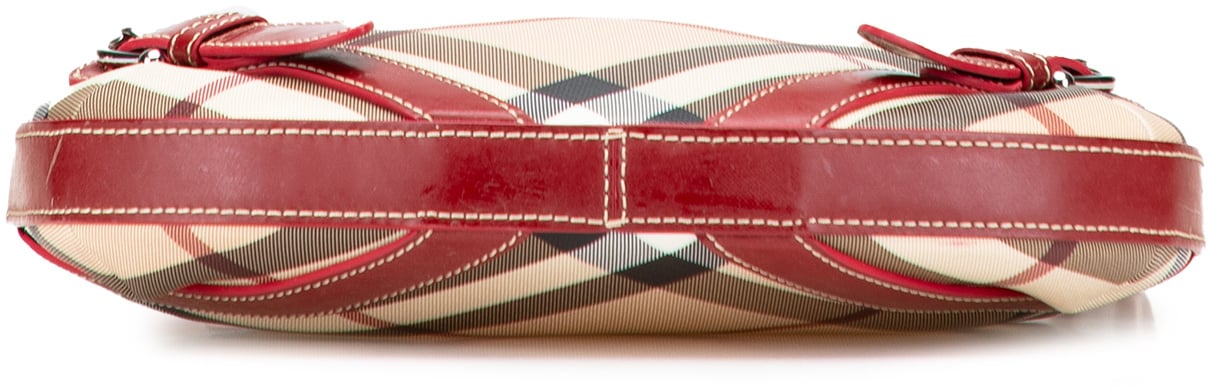 Burberry Supernova Check Coated Canvas Larkin Hobo Bruin