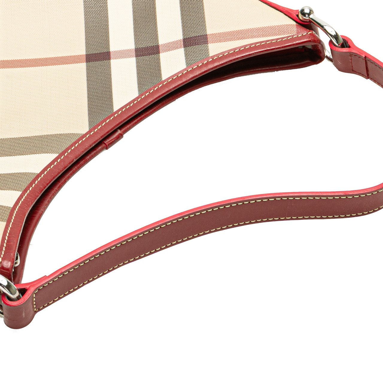 Burberry Supernova Check Coated Canvas Larkin Hobo Bruin