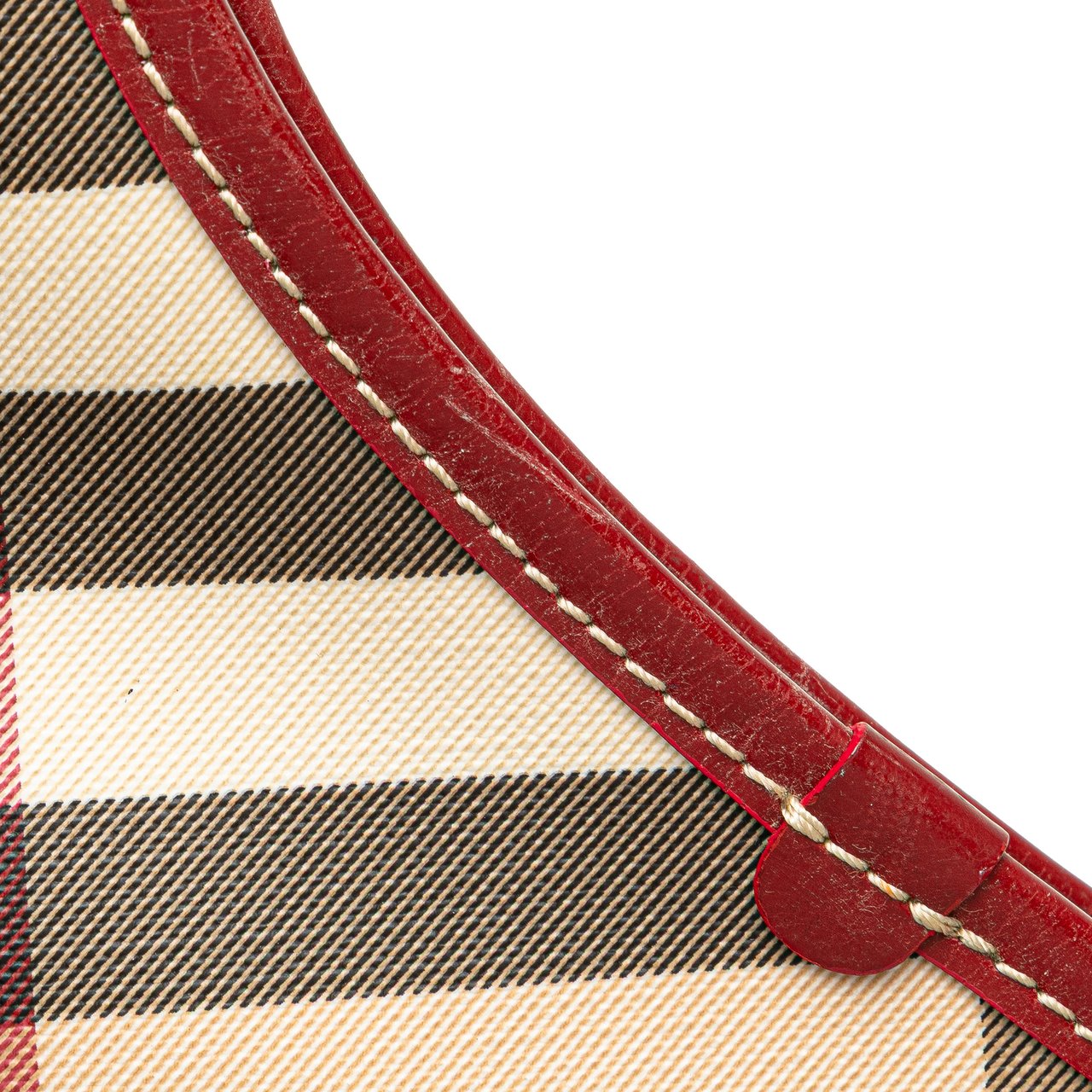 Burberry Supernova Check Coated Canvas Larkin Hobo Bruin