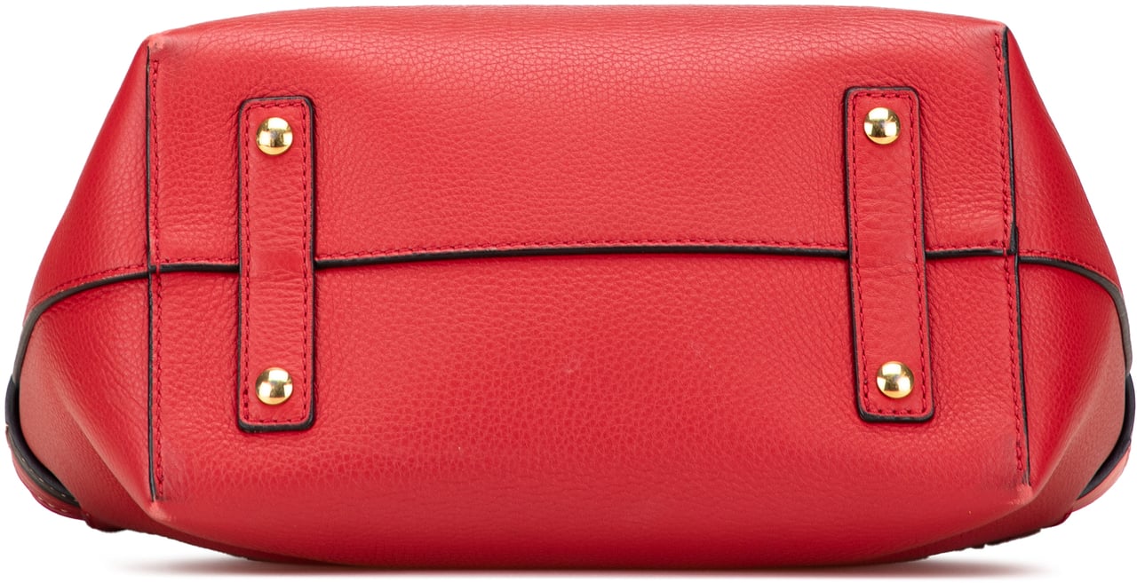 Burberry Small Grained Calfskin Belt Satchel Rood