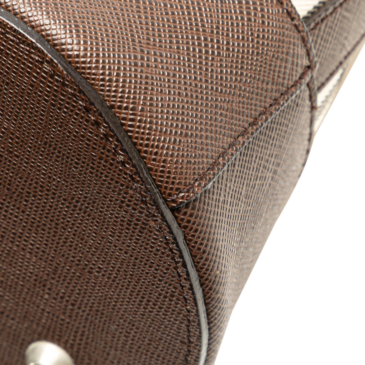 Burberry House Check Coated Canvas Bucket Tote Bruin
