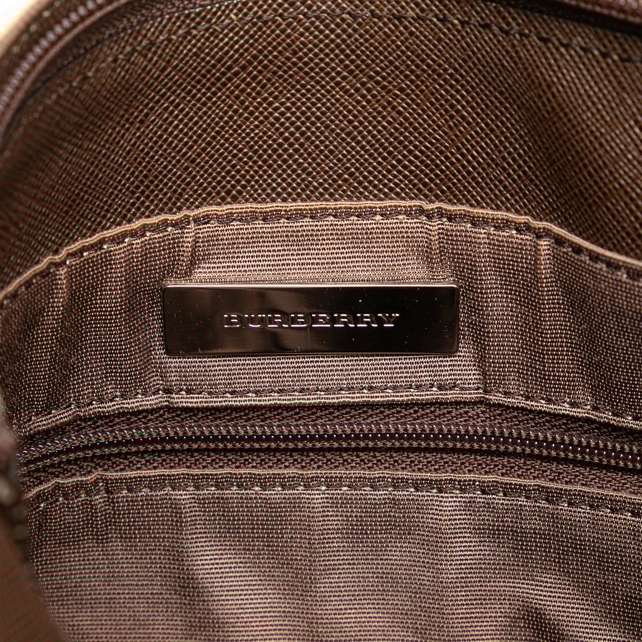 Burberry House Check Coated Canvas Bucket Tote Bruin