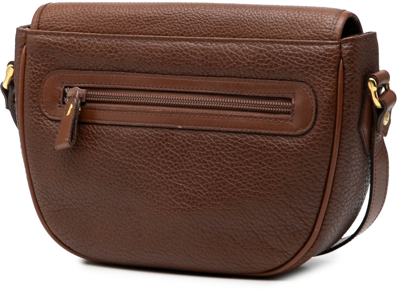 Burberry Pebbled Leather Crossbody Bruin