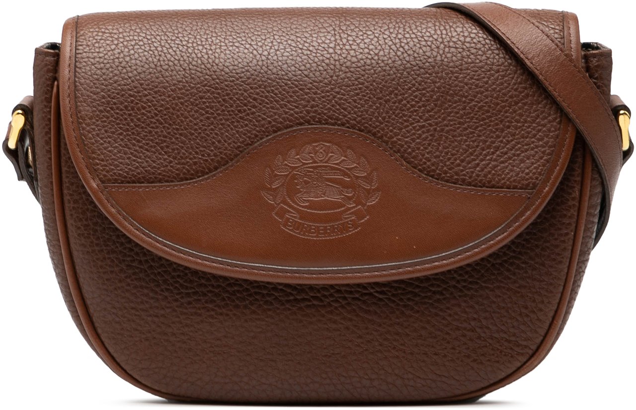Burberry Pebbled Leather Crossbody Bruin