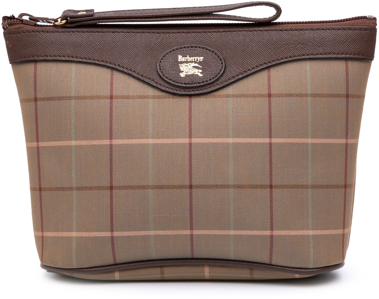 Burberry Vintage Check Canvas Clutch Bruin