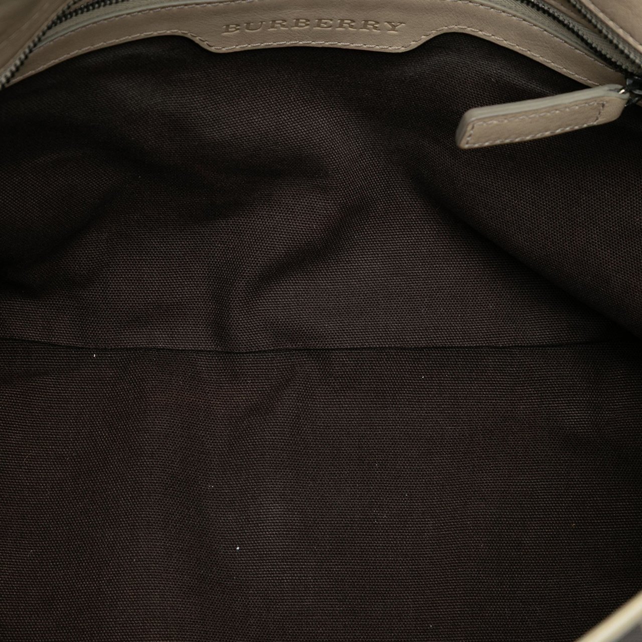 Burberry Smoked Check Coated Canvas Handbag Bruin