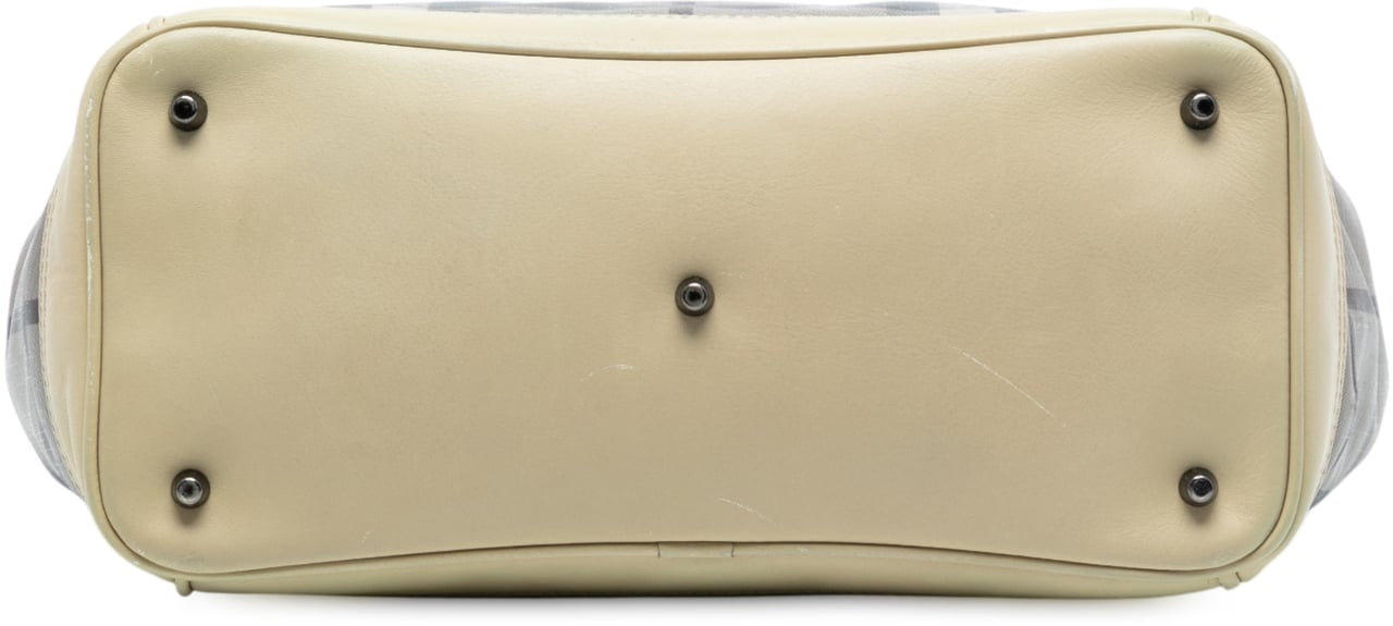 Burberry Smoked Check Coated Canvas Handbag Bruin