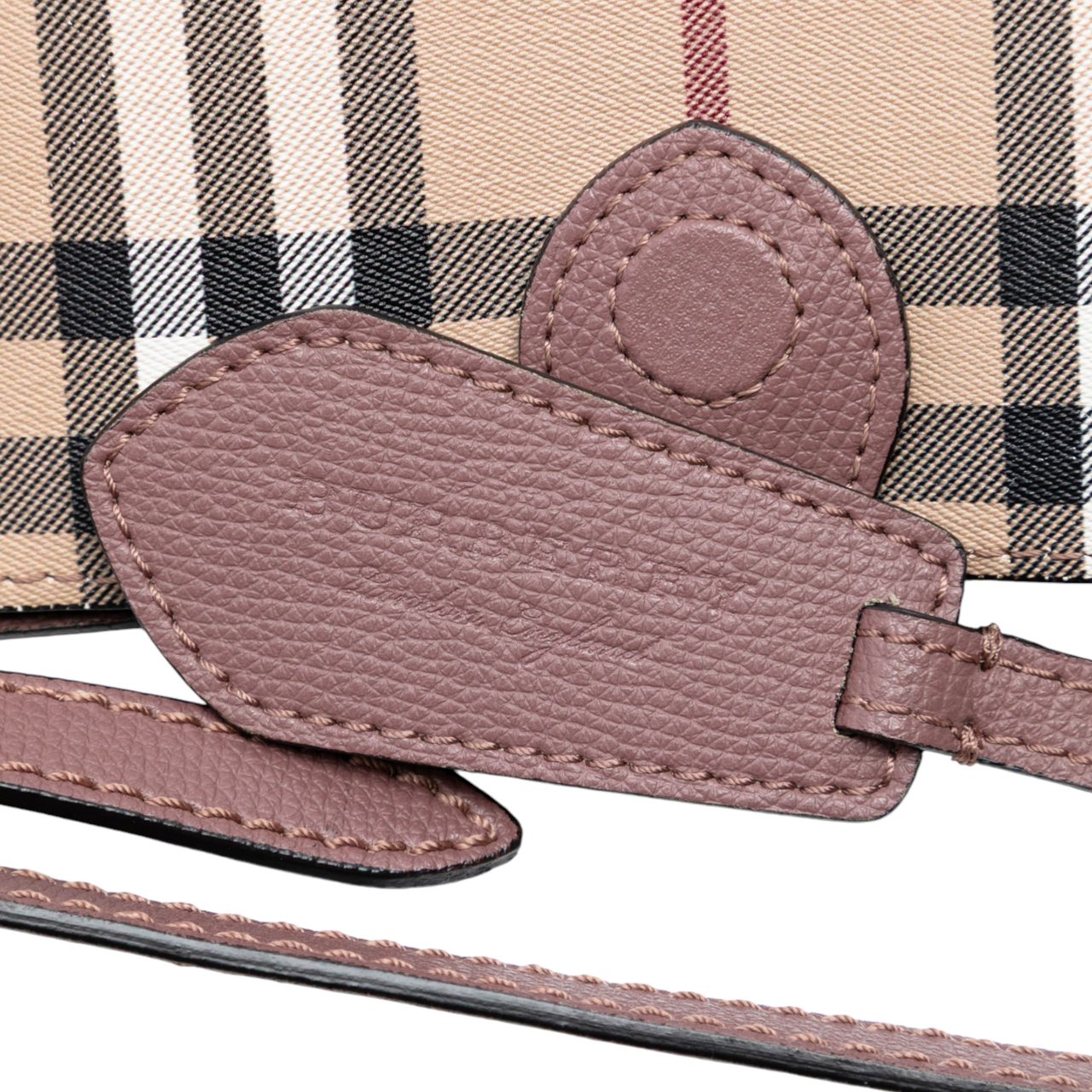 Burberry Haymarket Check Coated Canvas Bucket Bag Bruin