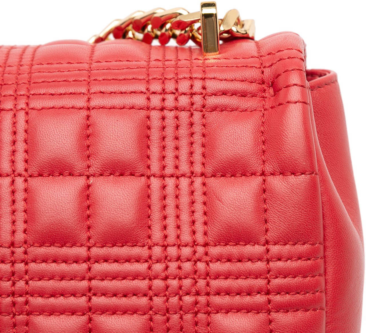Burberry Small Quilted Lambskin Lola Crossbody Rood