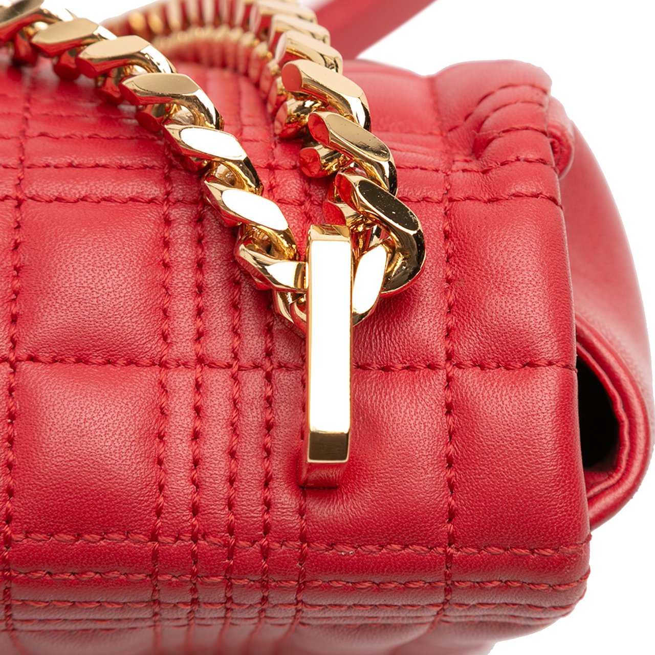 Burberry Small Quilted Lambskin Lola Crossbody Rood