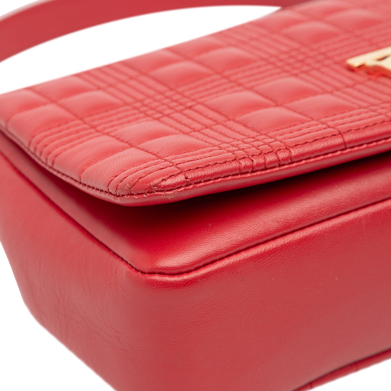 Burberry Small Quilted Lambskin Lola Crossbody Rood