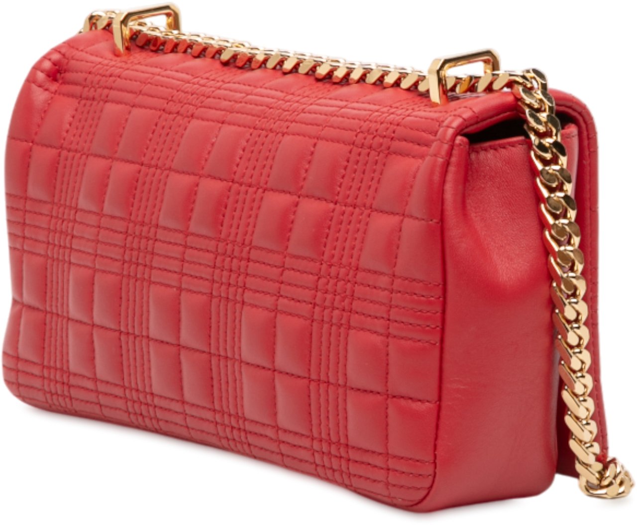 Burberry Small Quilted Lambskin Lola Crossbody Rood
