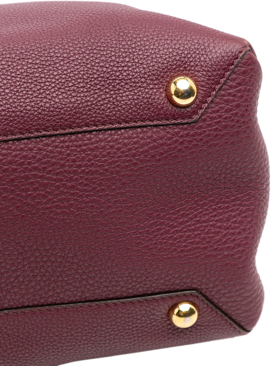 Burberry Medium Leather and House Check Banner Satchel Rood