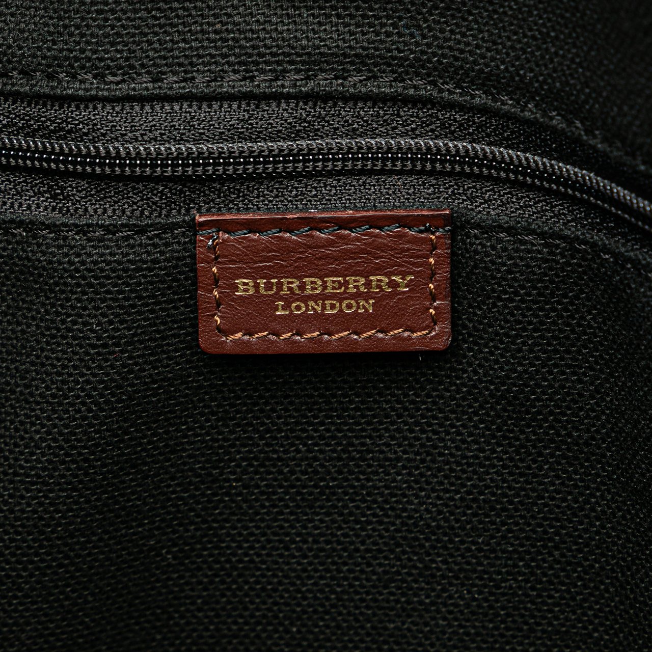 Burberry Haymarket Check Coated Canvas Tote Bruin
