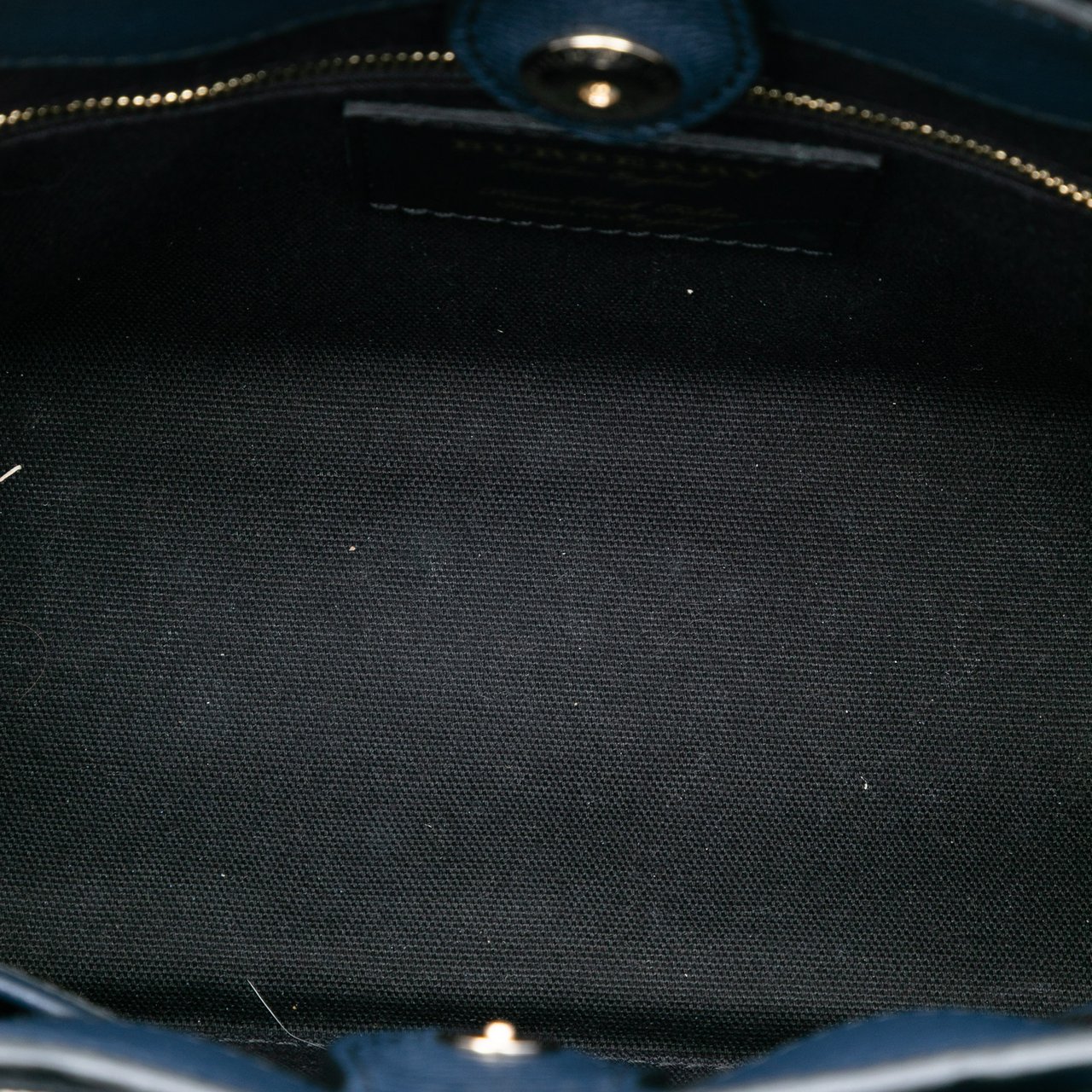 Burberry Small Grainy Calfskin and House Check Banner Satchel Blauw