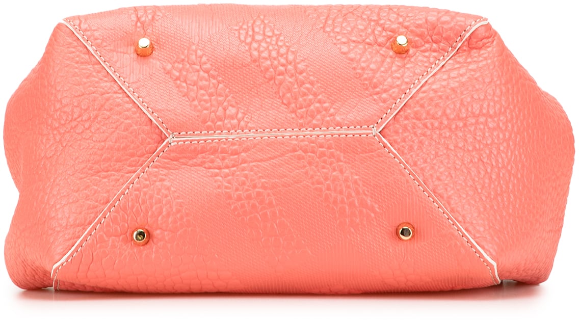 Burberry Small Embossed Grain Check Canterbury Tote Roze