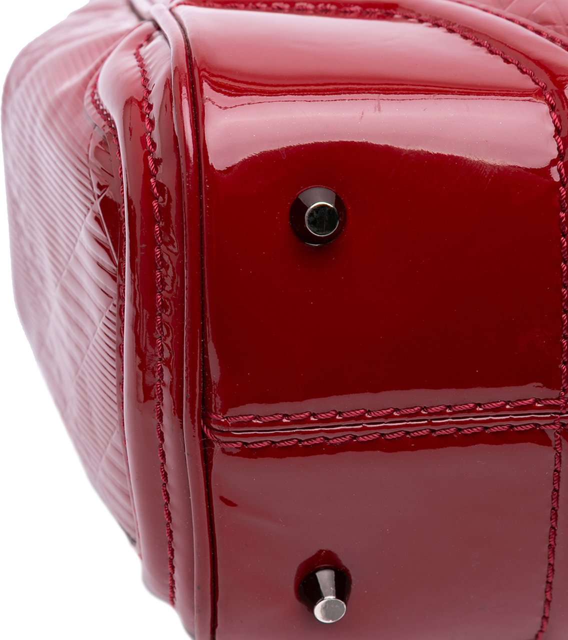 Burberry Medium Embossed Patent Anford Satchel Rood