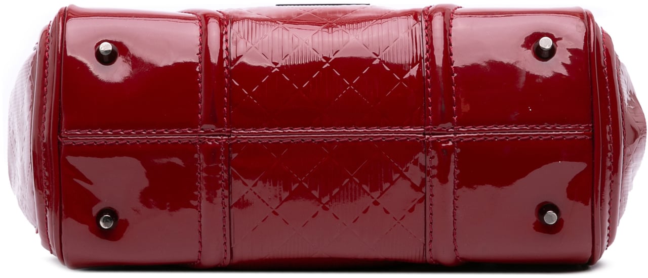 Burberry Medium Embossed Patent Anford Satchel Rood