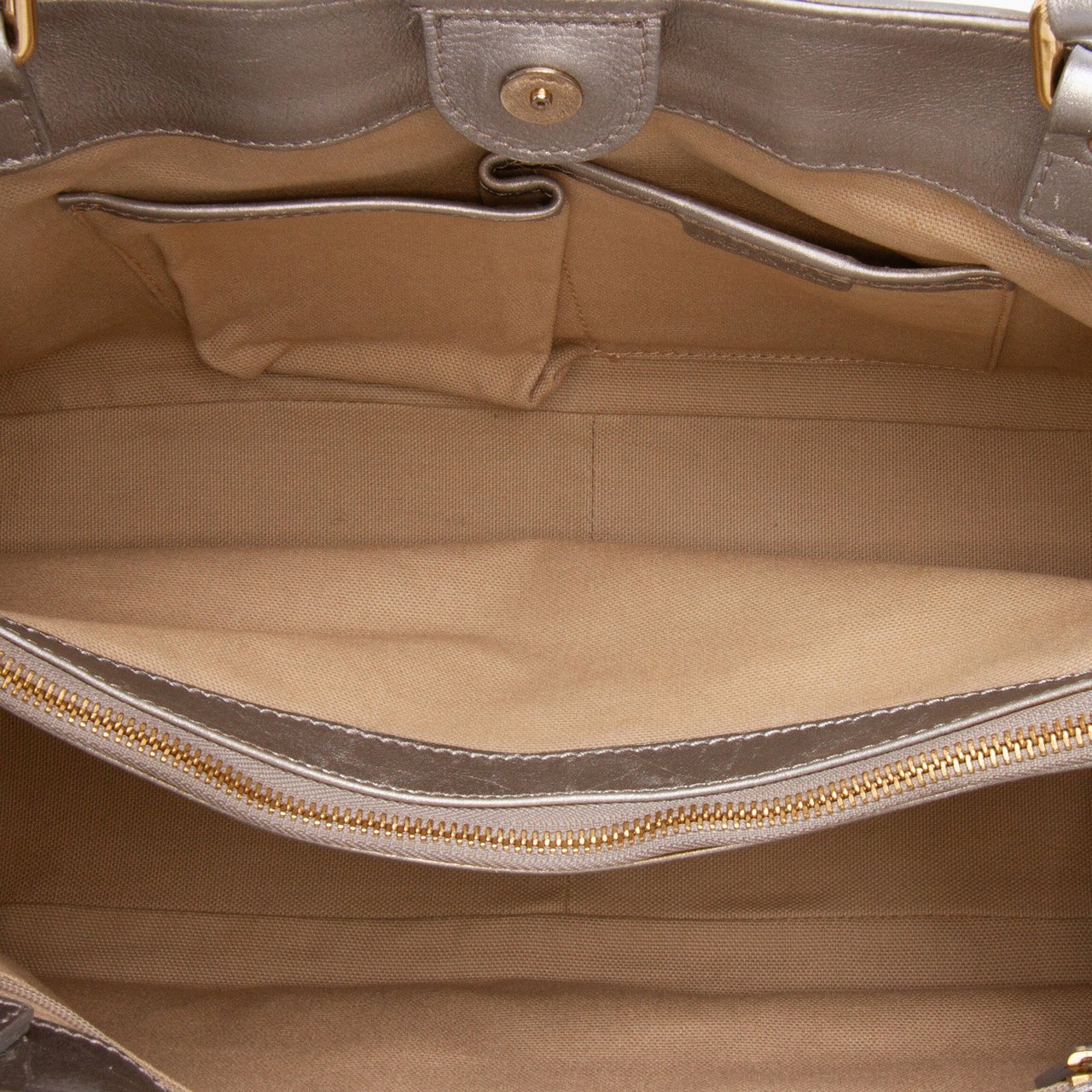 Burberry Haymarket Check Coated Canvas Ravensdon Handbag Zilver