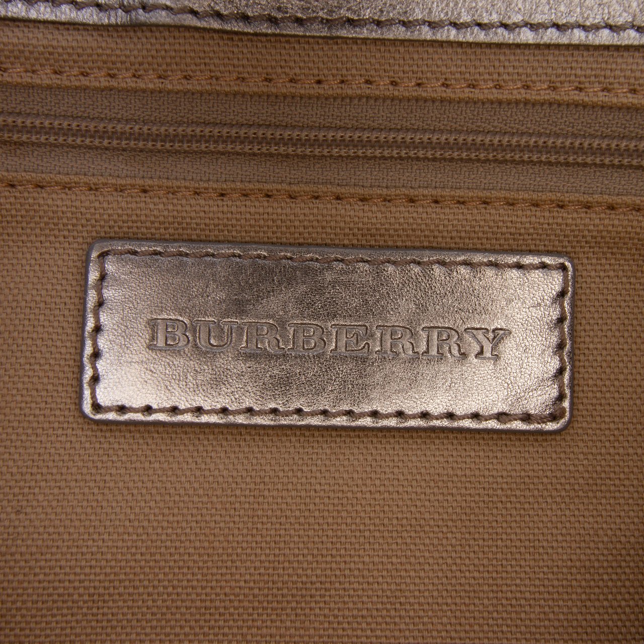 Burberry Haymarket Check Coated Canvas Ravensdon Handbag Zilver