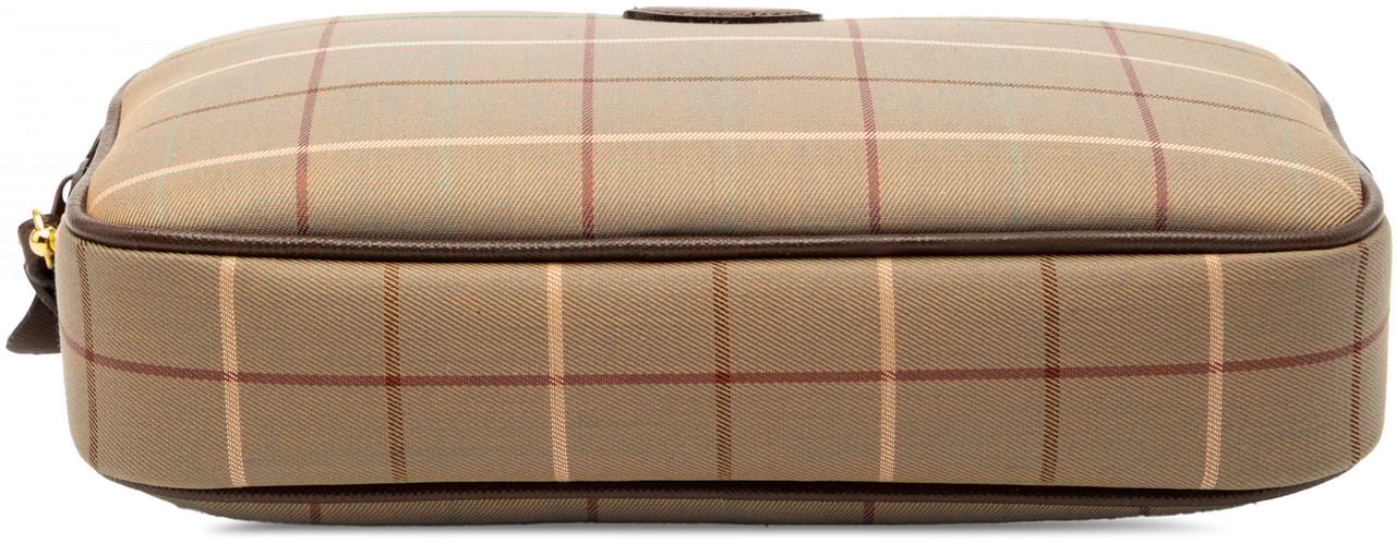 Burberry Vintage Check Canvas Clutch Bruin