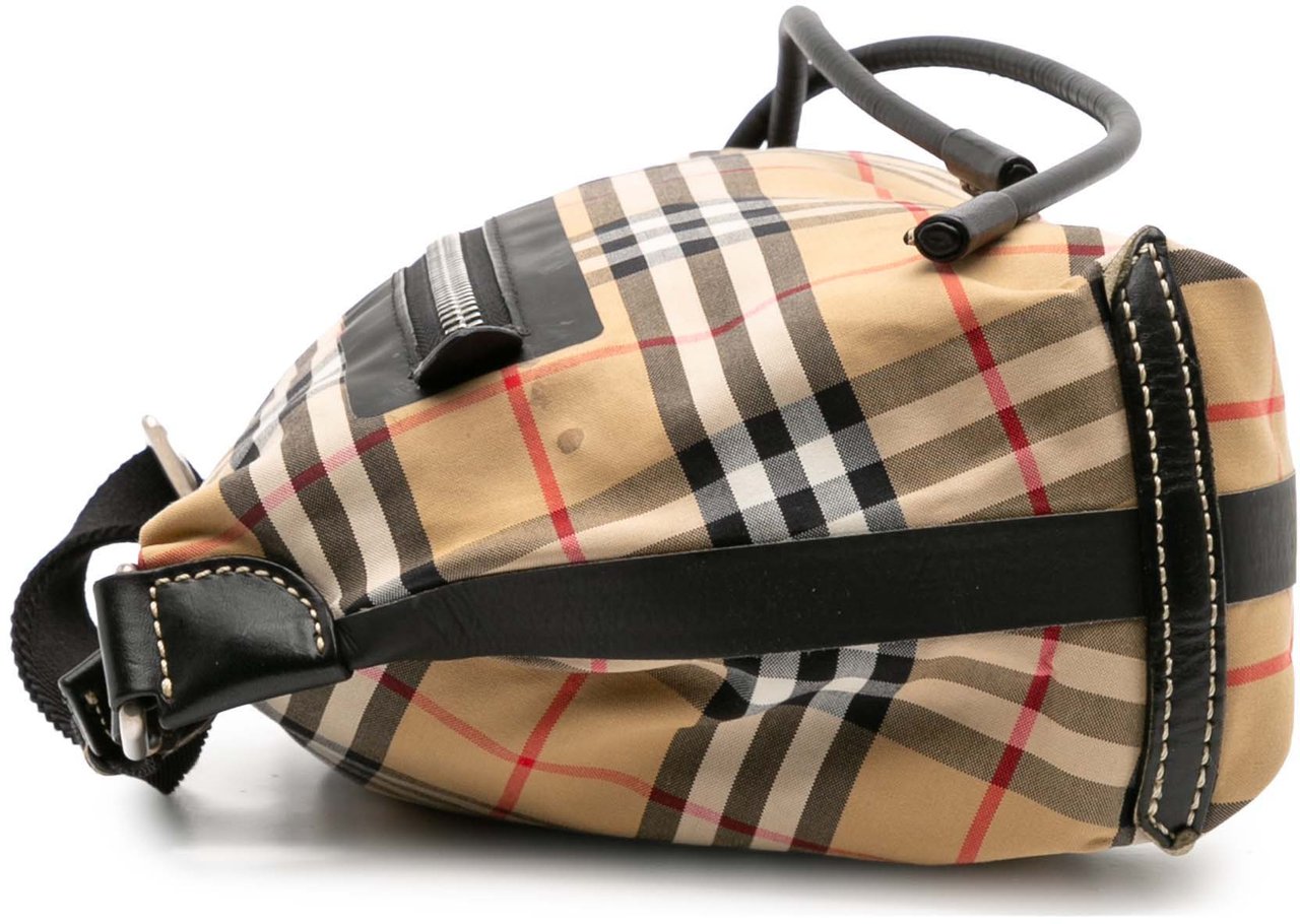 Burberry Small House Check Canvas Sailing Sling Bag Bruin