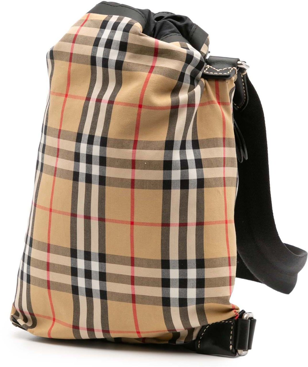 Burberry Small House Check Canvas Sailing Sling Bag Bruin