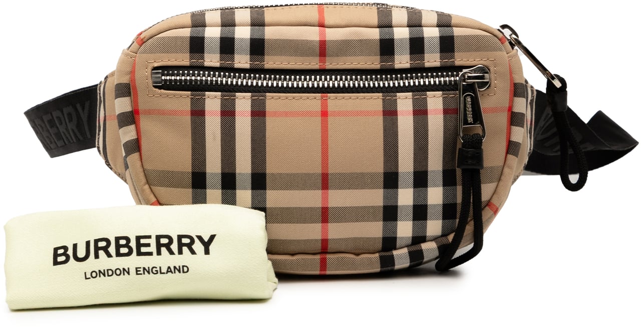 Burberry House Check Canvas Cannon Belt Bag Bruin