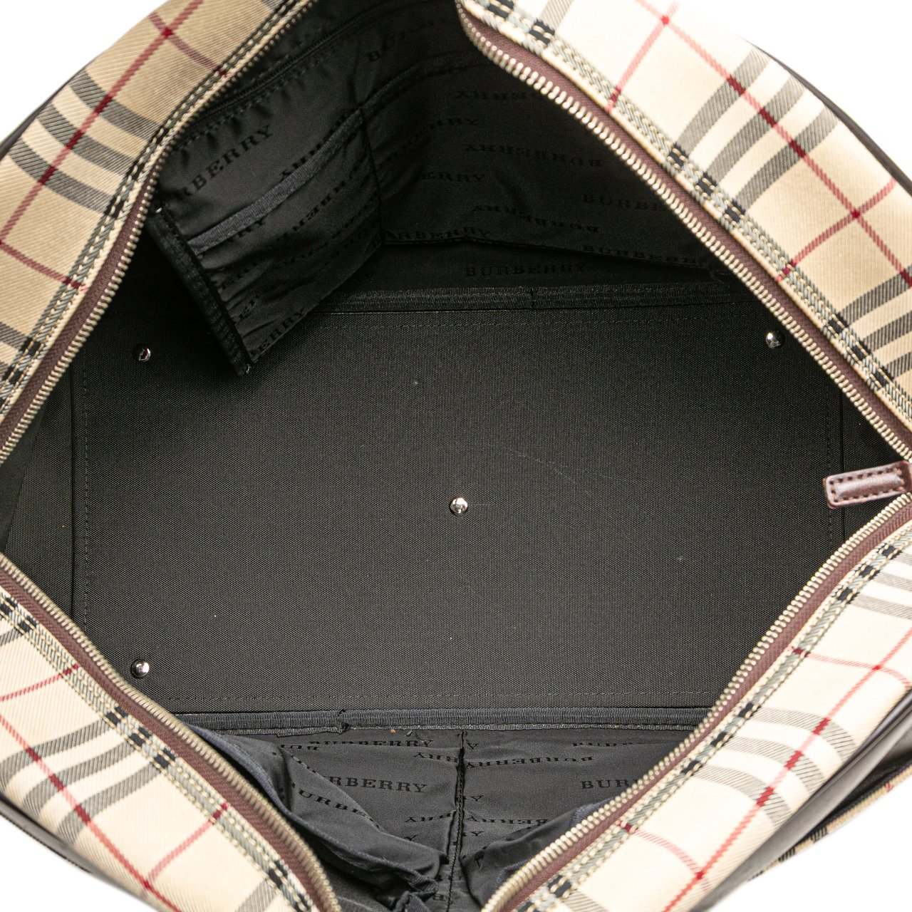 Burberry House Check Canvas Travel Bag Bruin