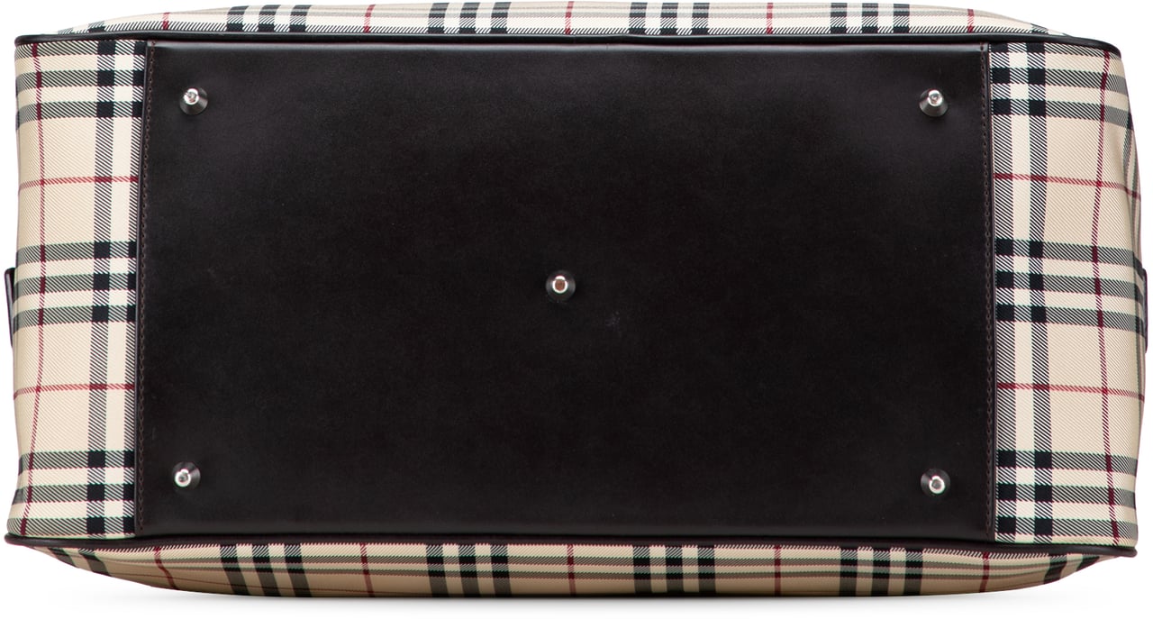 Burberry House Check Canvas Travel Bag Bruin