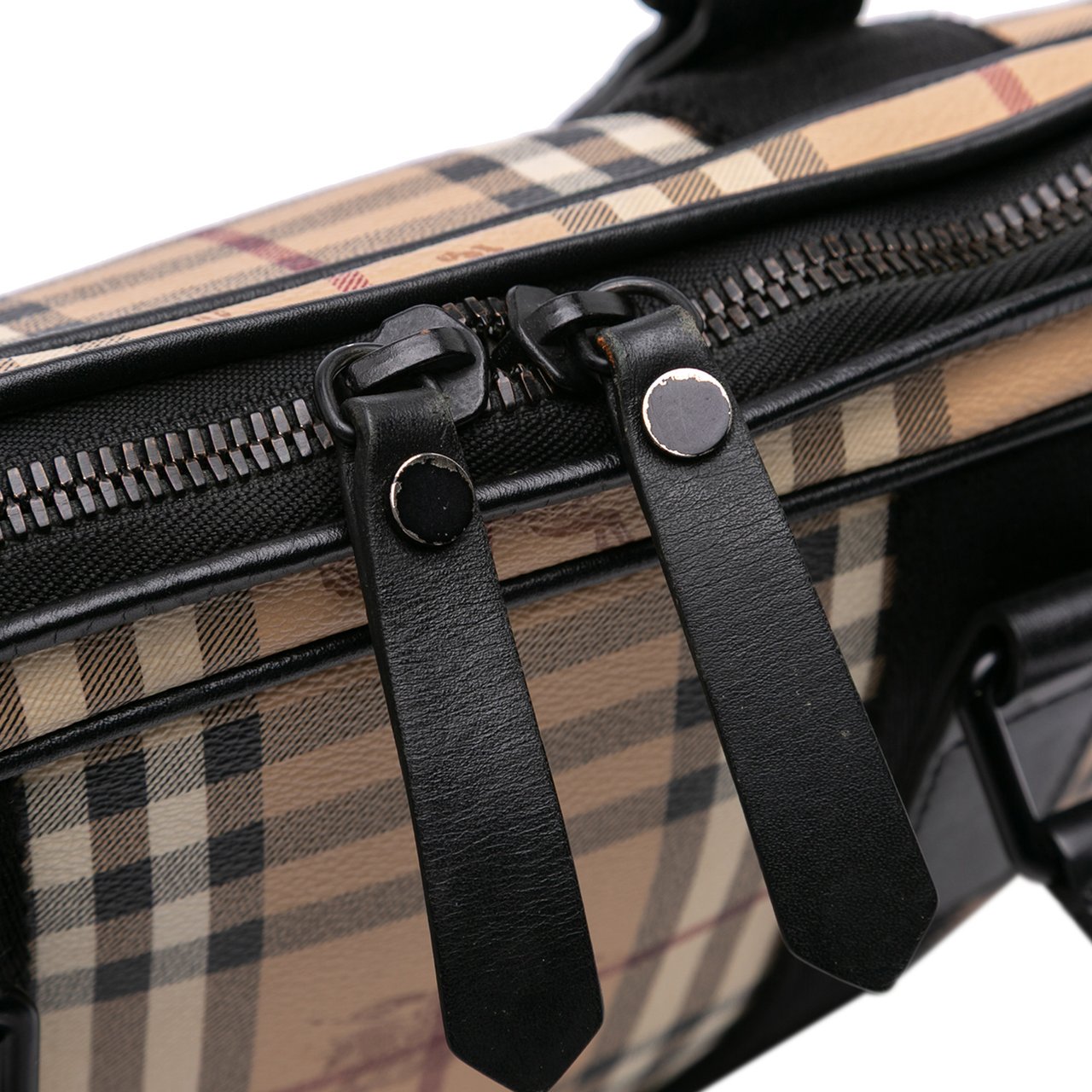 Burberry Haymarket Check Coated Canvas Business Bag Bruin