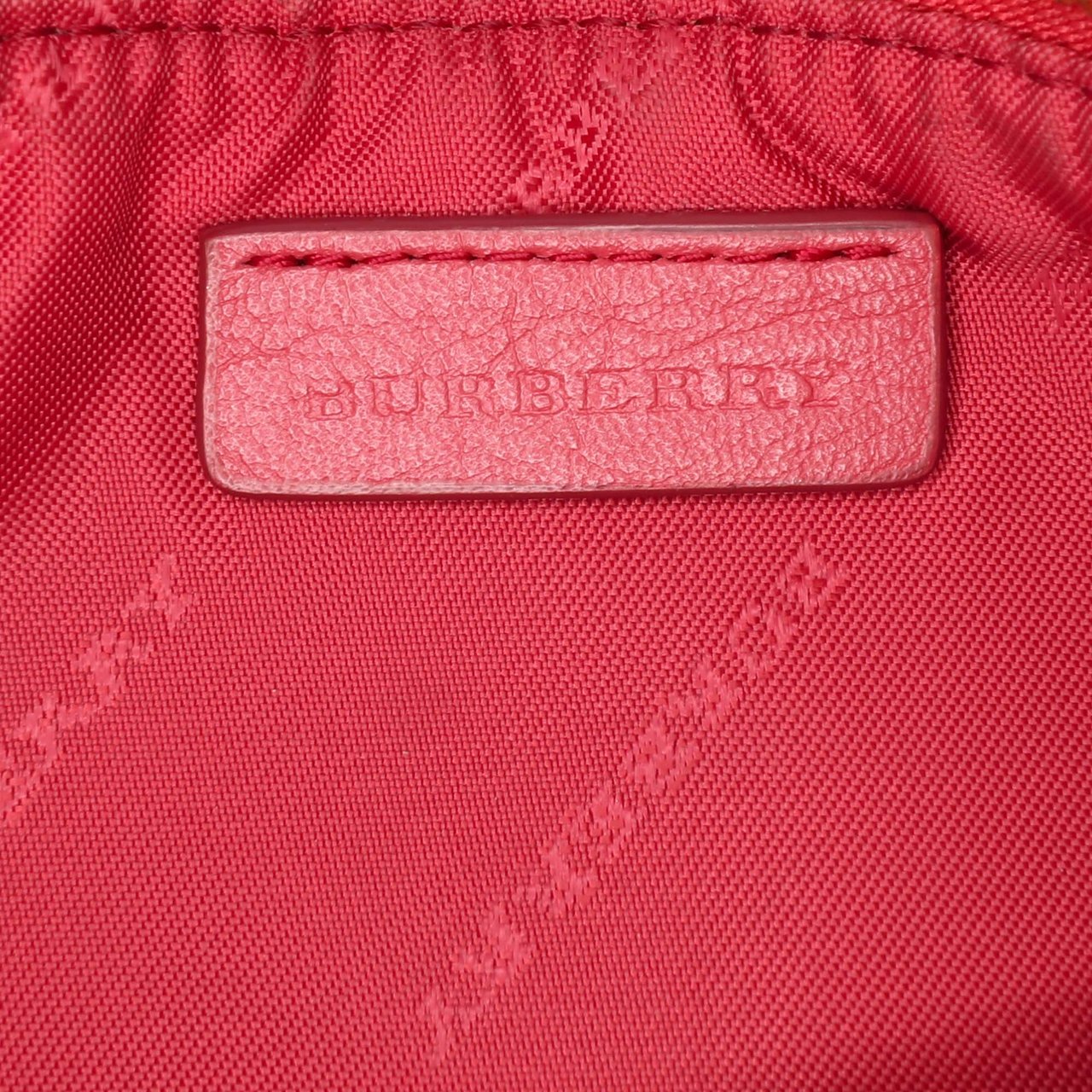 Burberry Haymarket Check Coated Canvas Peyton Crossbody Bruin