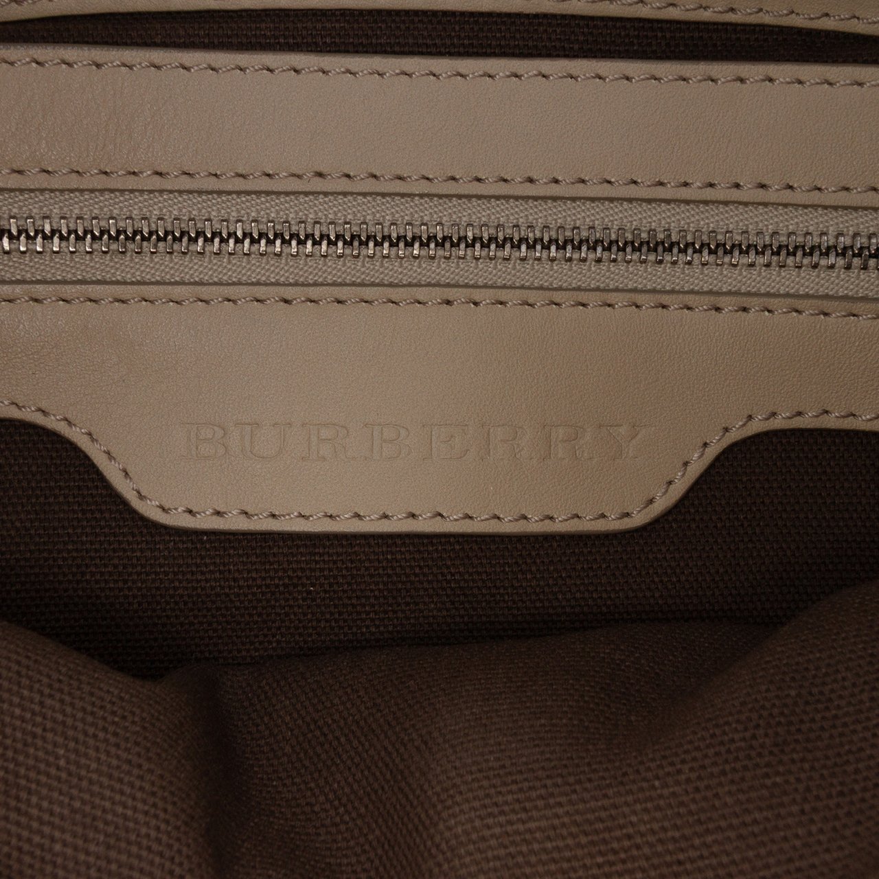 Burberry Medium Smoke Check Coated Canvas Walden Belted Hobo Bruin