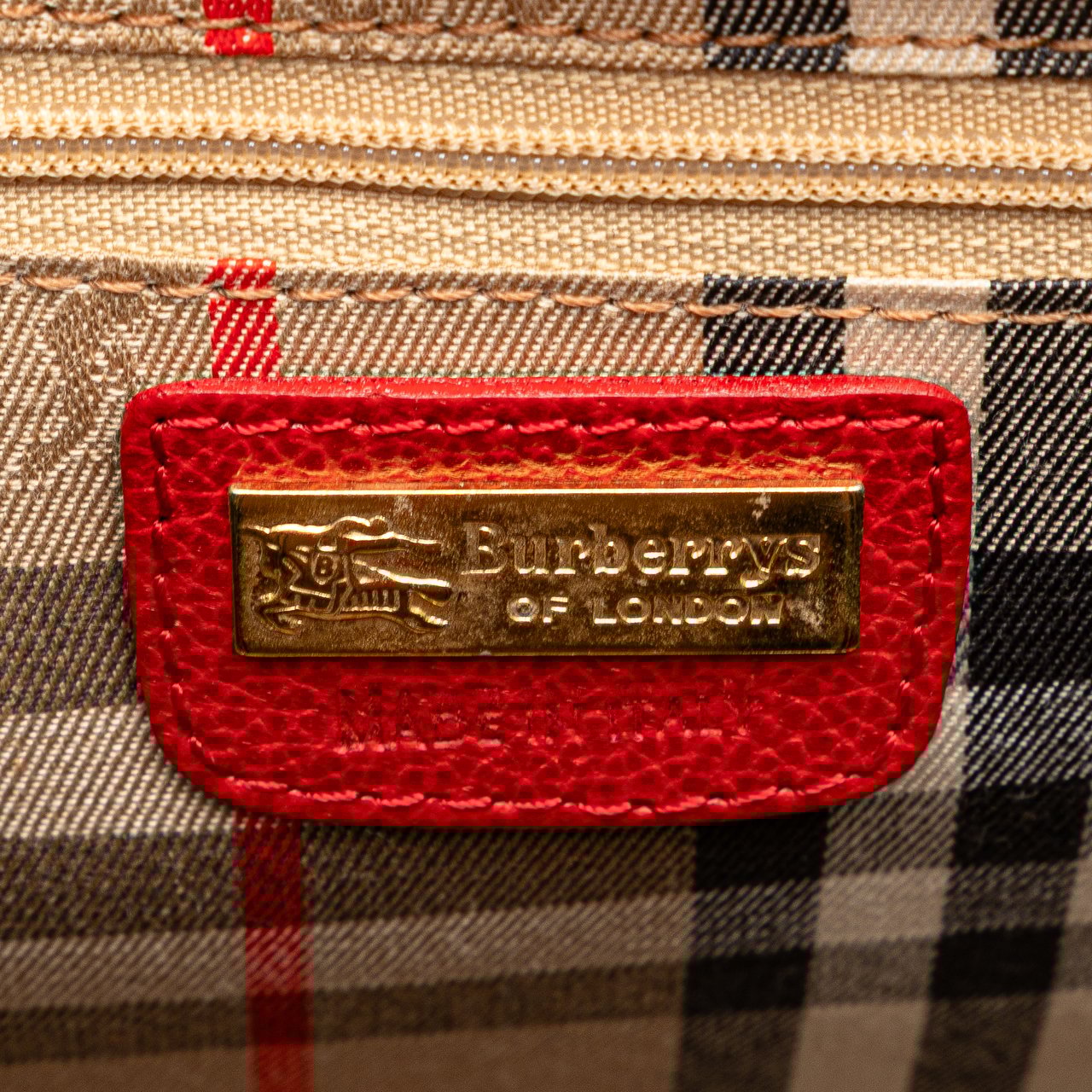 Burberry Leather Shoulder Bag Rood