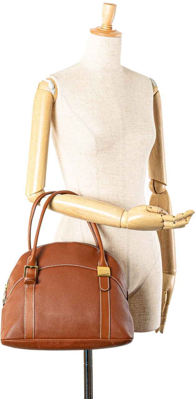 Burberry Leather Handbag Bruin