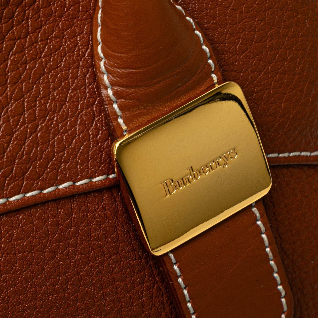Burberry Leather Handbag Bruin